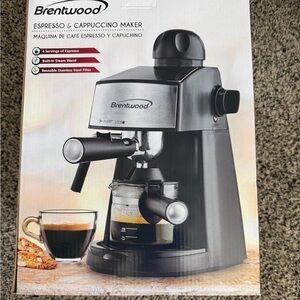 Brentwood Black Espresso & Cappuccino Maker - Black